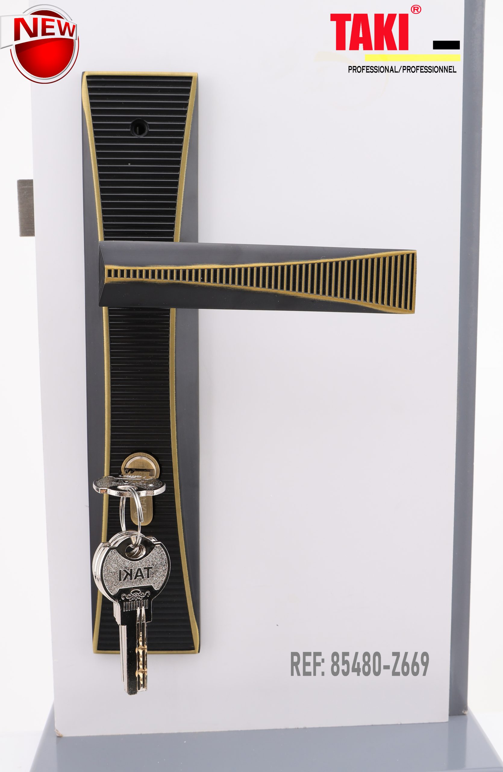 SERRURE HAUT DE GAMME TAKI REF:85480-Z669 BLACK+GP 830G - SERZ669